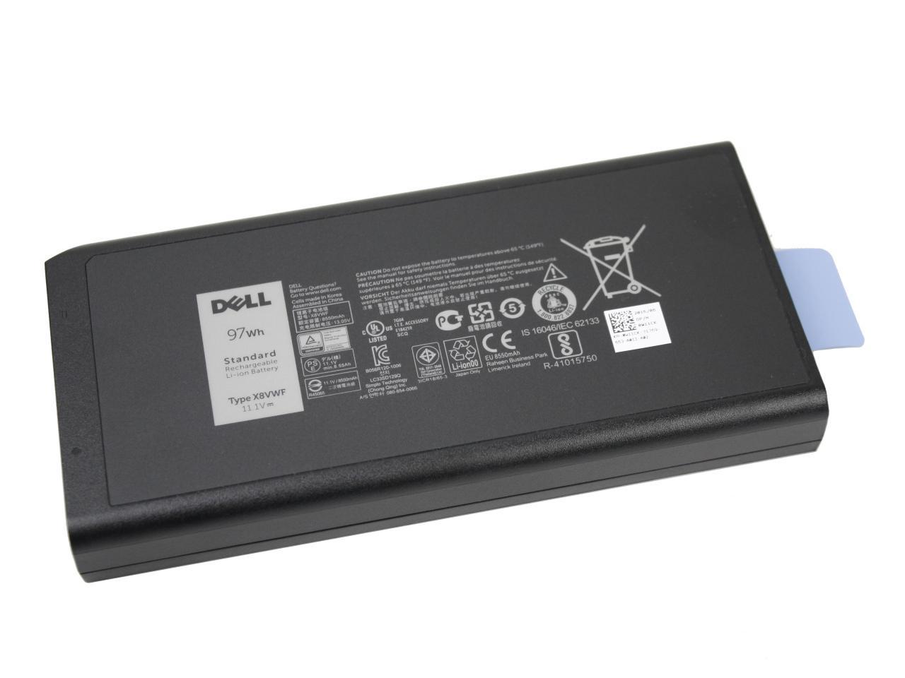 DELL GENUINE BATTERY 9 CELL 97WHR LATITUDE 14 RUGGED EXTREME 5404 5414 7404 7414 7204 451-BBBE X8VWF W11CK 1Y WRTY